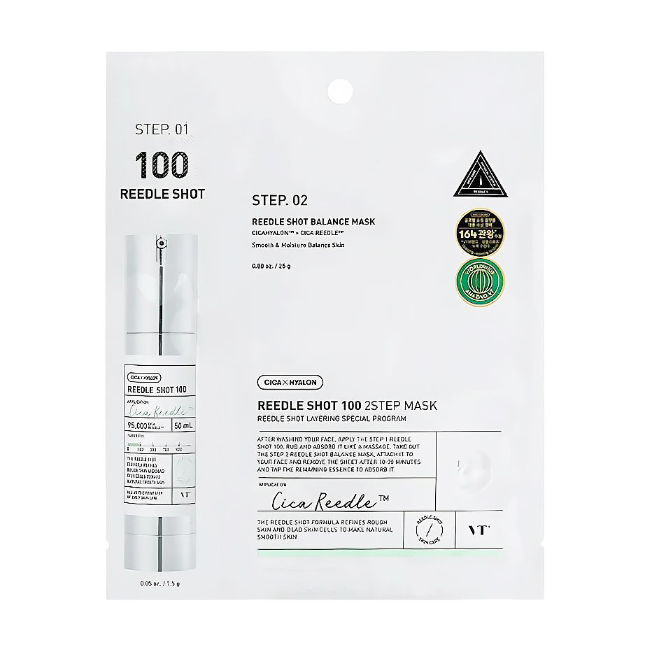 Двоетапна маска для обличчя VT Cosmetics Mild Reedle Shot 100 2Step Mask, 26.5 г